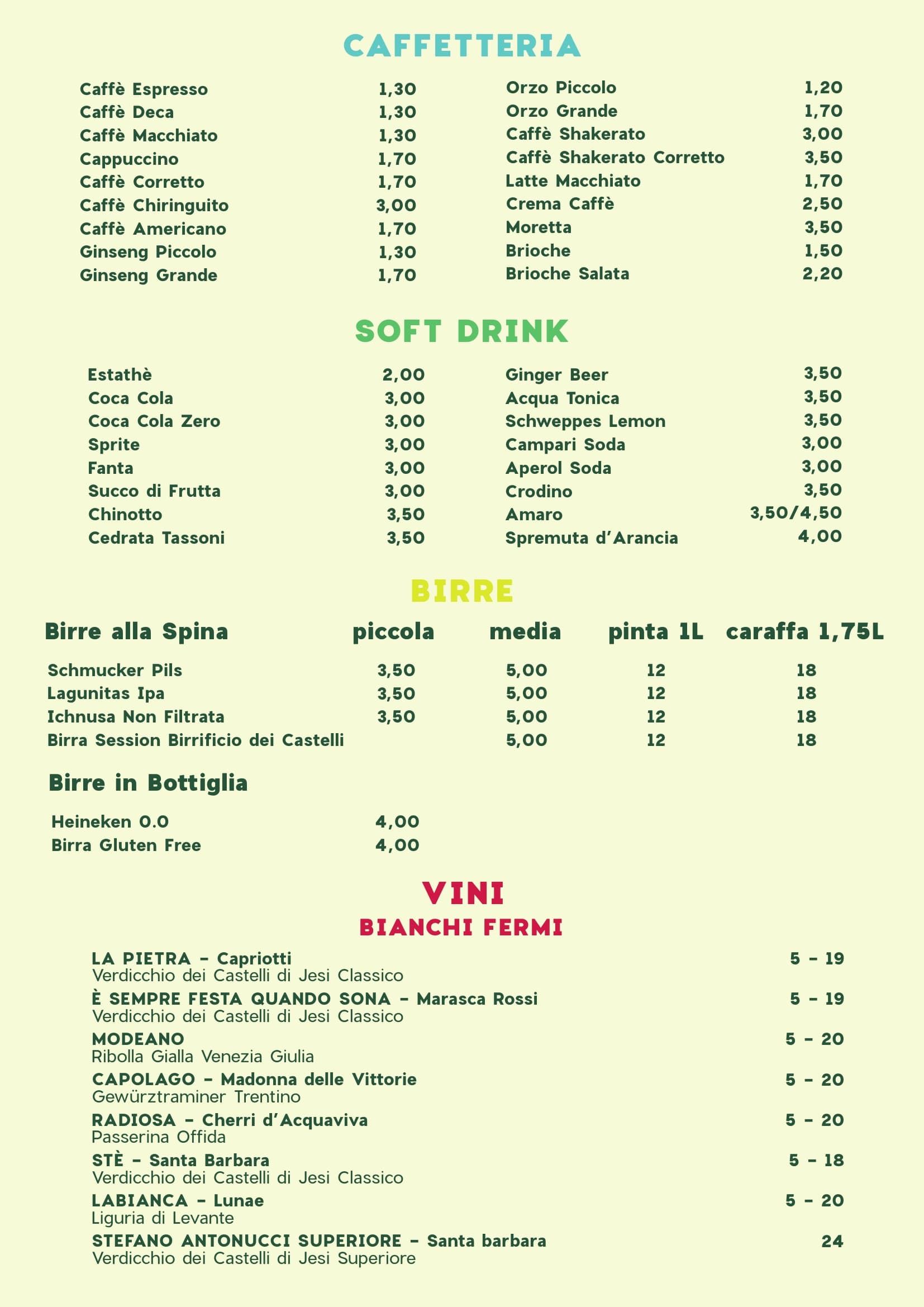Menu page 3